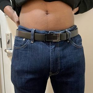 PRADA black leather belt